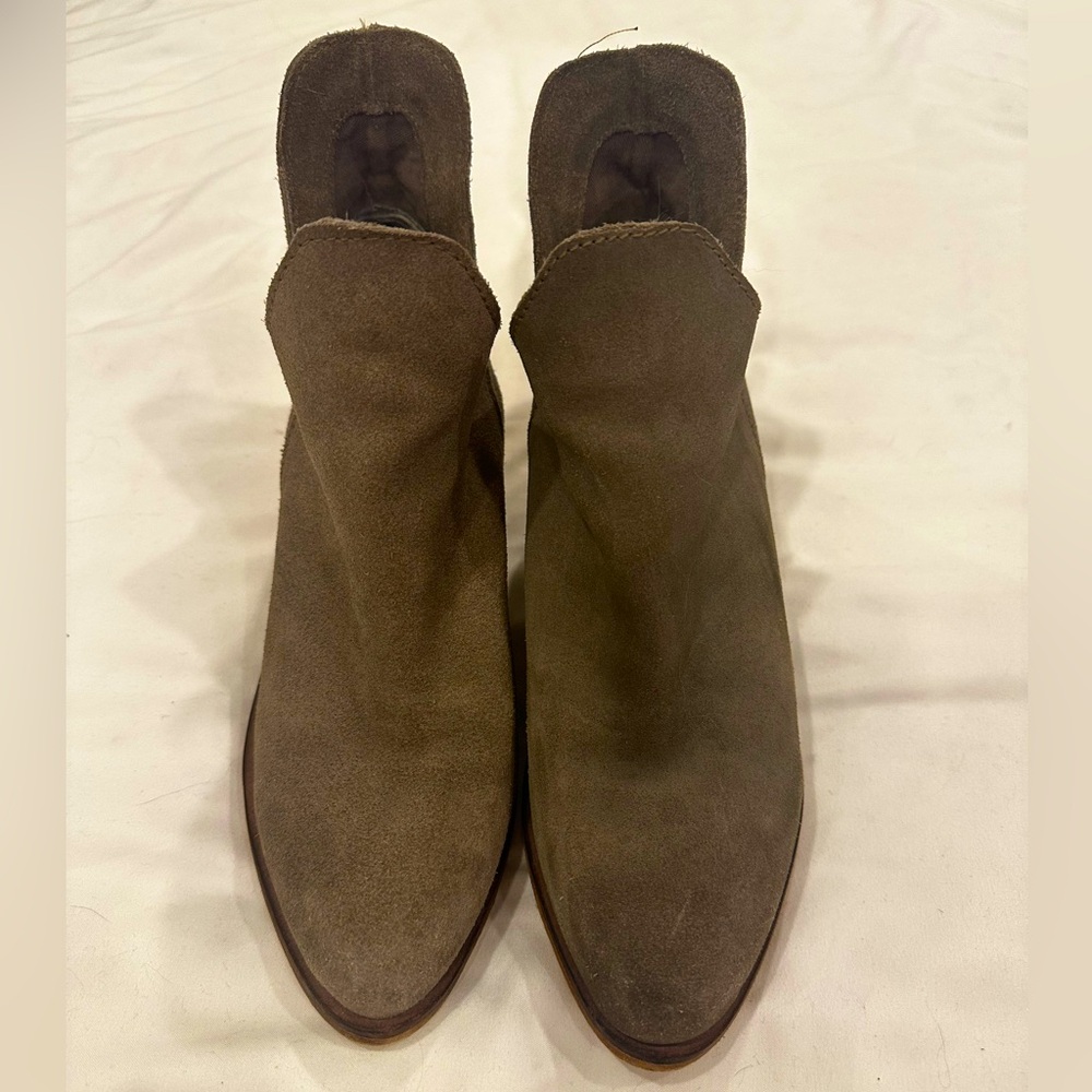 Zara Trafaluc Leather Suede Ankle Boots Sz 39/9